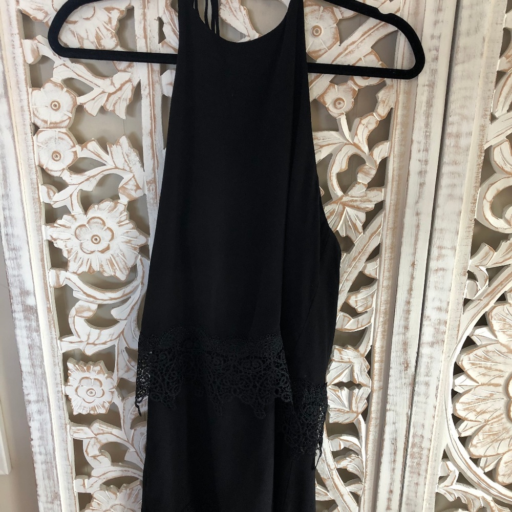 Black Low back mini cocktail dress